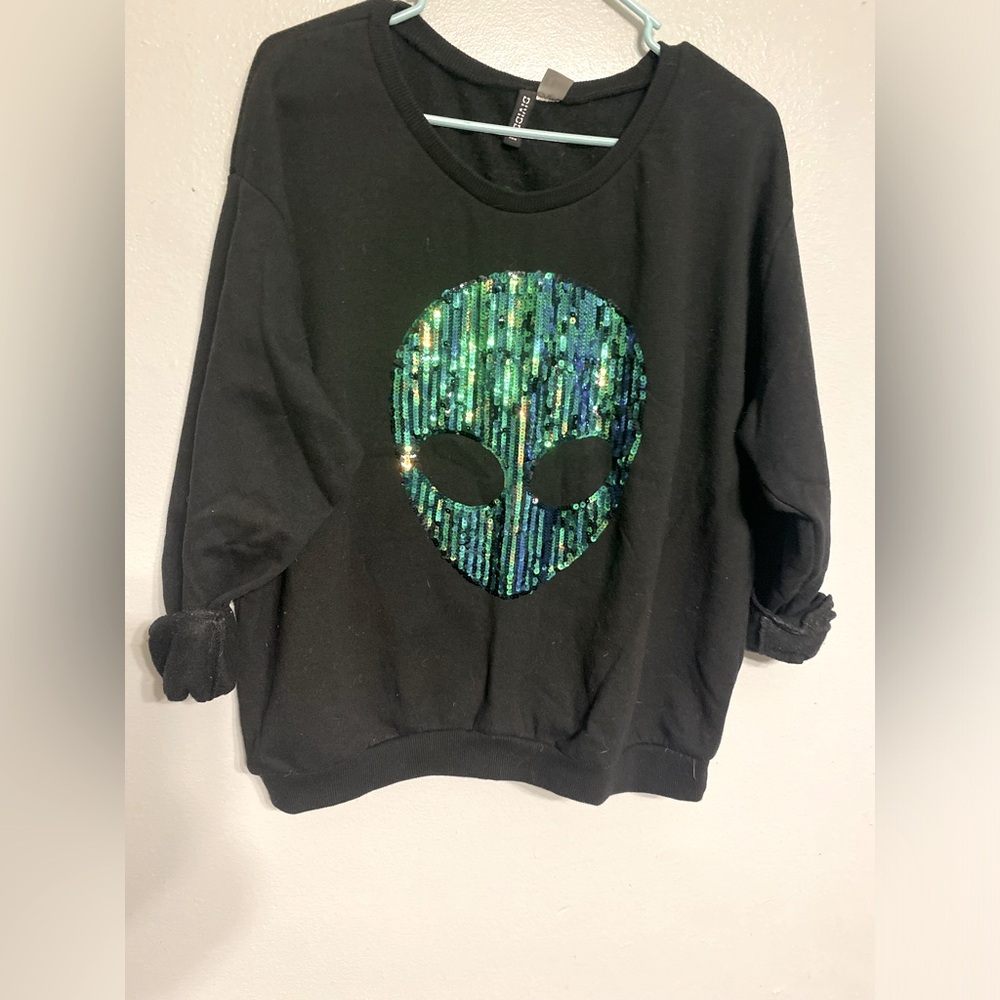 H&M Alien Sequin Pullover